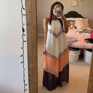 She + Sky Chevron Maxi Dress